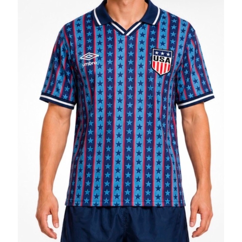 Men's Women's Adults Umbro jersey shirt size Large USA stars and stripes